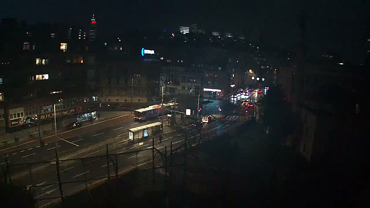 Općina ( Municipality ) Centar Sarajevo Hamza HumeMarsala Tita St Junction & Alipasina Mosque Live Cam - Centar, Sarajevo, Federation of Bosnia and Herzegovina,  Bosnia and Herzegovina 