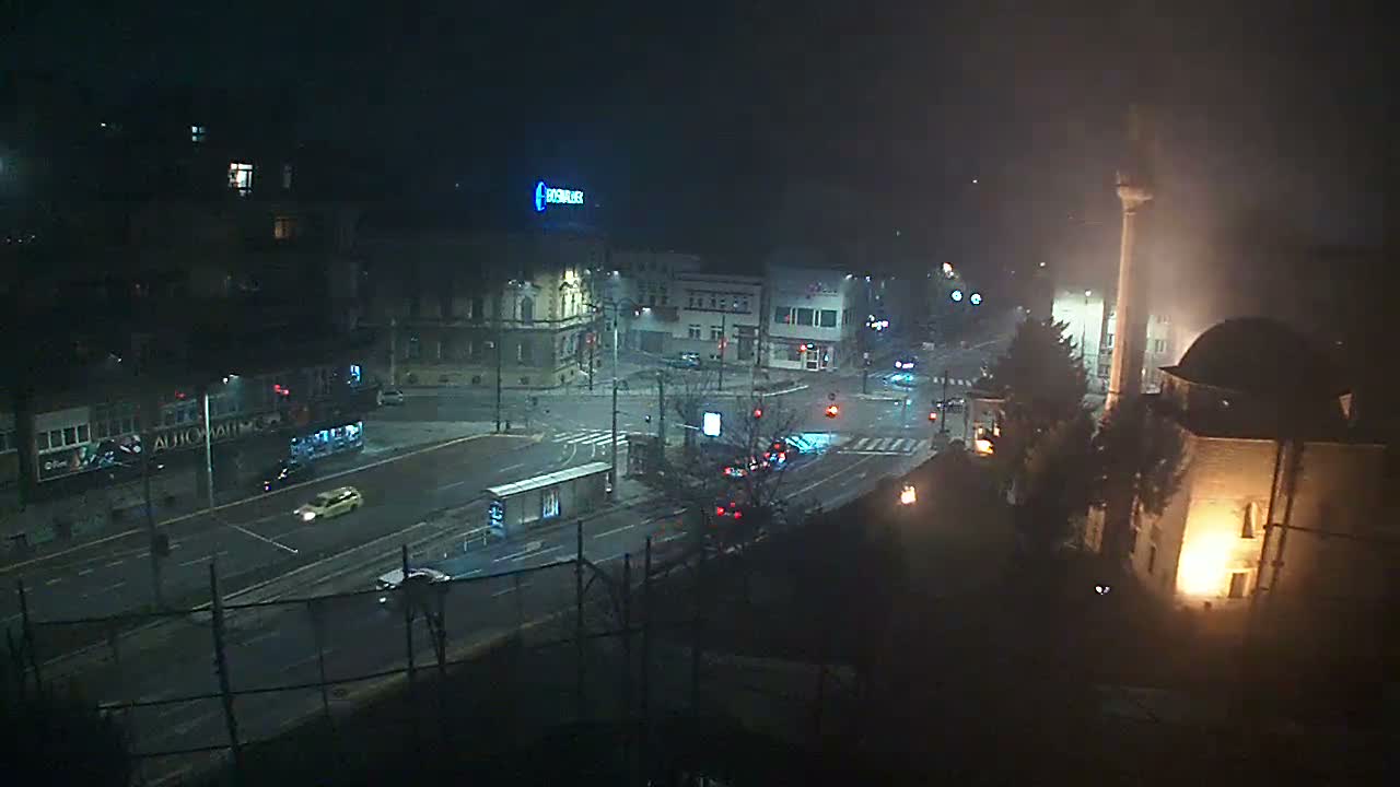 Općina ( Municipality ) Centar Sarajevo Hamza HumeMarsala Tita St Junction & Alipasina Mosque Live Cam - Centar, Sarajevo, Federation of Bosnia and Herzegovina,  Bosnia and Herzegovina 