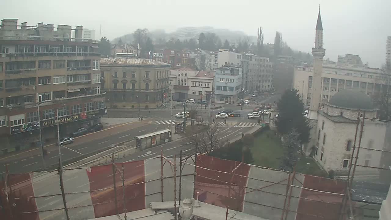 Općina ( Municipality ) Centar Sarajevo Hamza HumeMarsala Tita St Junction & Alipasina Mosque Live Cam - Centar, Sarajevo, Federation of Bosnia and Herzegovina,  Bosnia and Herzegovina 