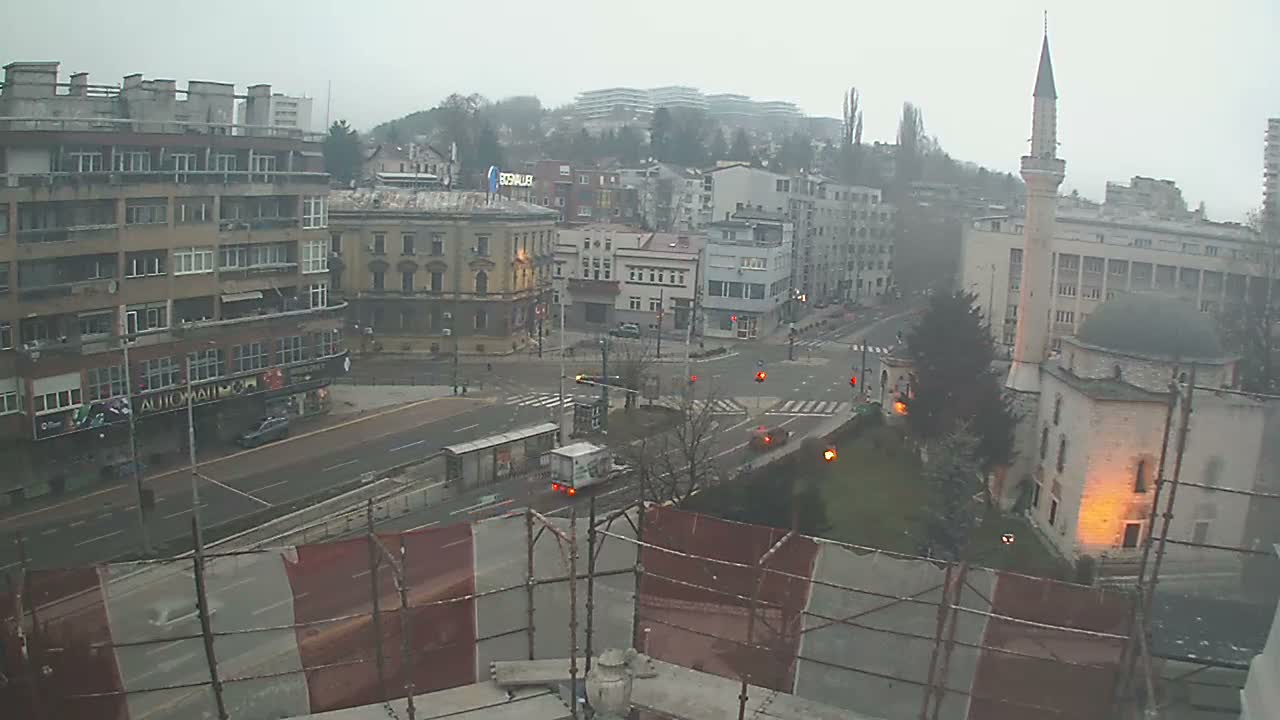 Općina ( Municipality ) Centar Sarajevo Hamza HumeMarsala Tita St Junction & Alipasina Mosque Live Cam - Centar, Sarajevo, Federation of Bosnia and Herzegovina,  Bosnia and Herzegovina 