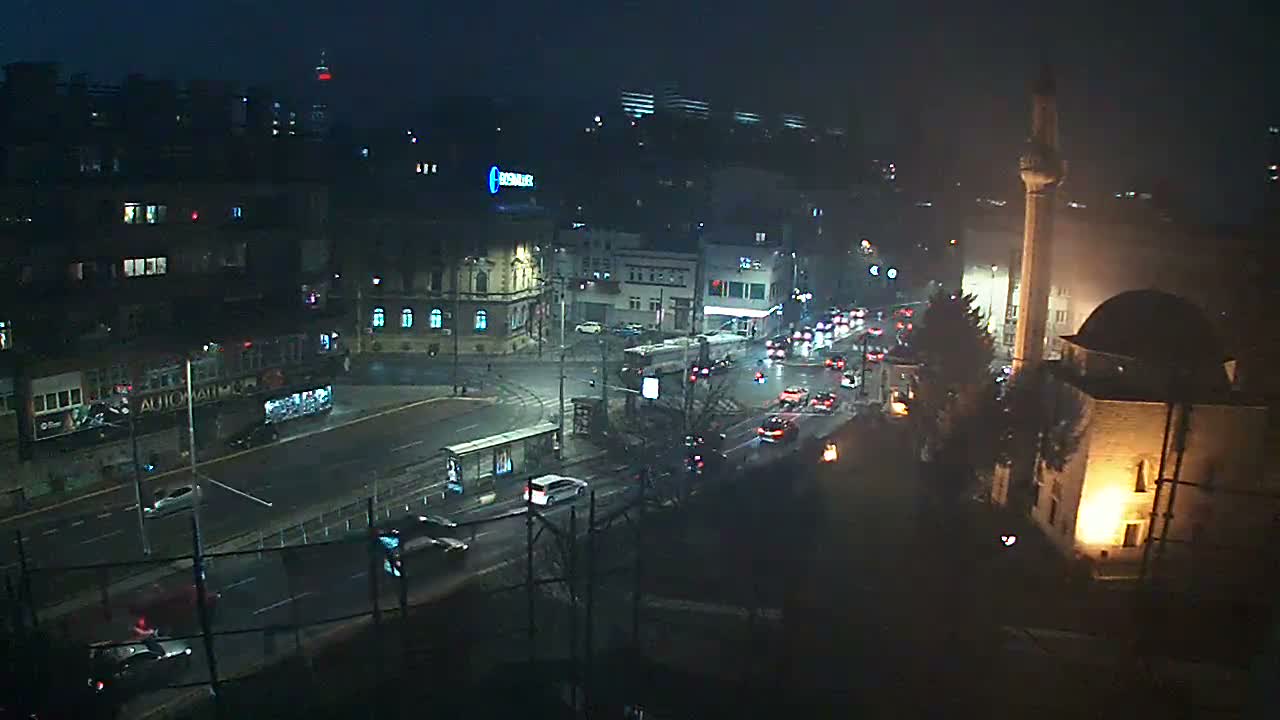 Općina ( Municipality ) Centar Sarajevo Hamza HumeMarsala Tita St Junction & Alipasina Mosque Live Cam - Centar, Sarajevo, Federation of Bosnia and Herzegovina,  Bosnia and Herzegovina 