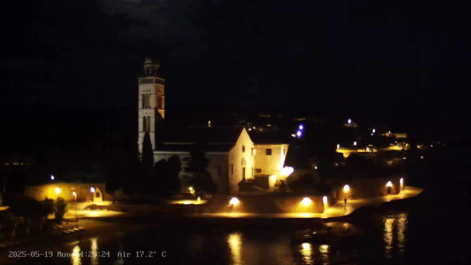 Dalmatia, Hvar Town  & Adriatic Coast Beach Kriza Panaromic Live Cam - Hvar, Grad Hvar, Split-Dalmatia, Croatia