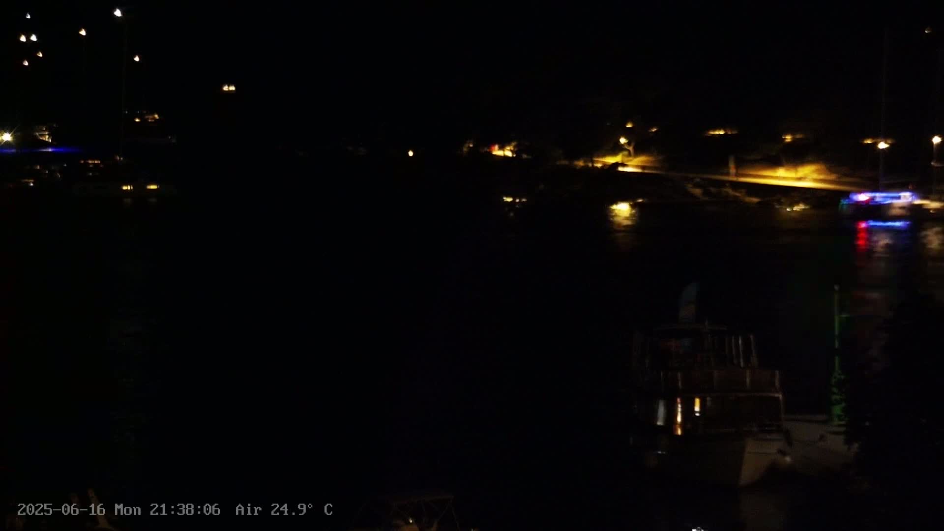 Dalmatia, Hvar Town  & Adriatic Coast Beach Kriza Panaromic Live Cam - Hvar, Grad Hvar, Split-Dalmatia, Croatia