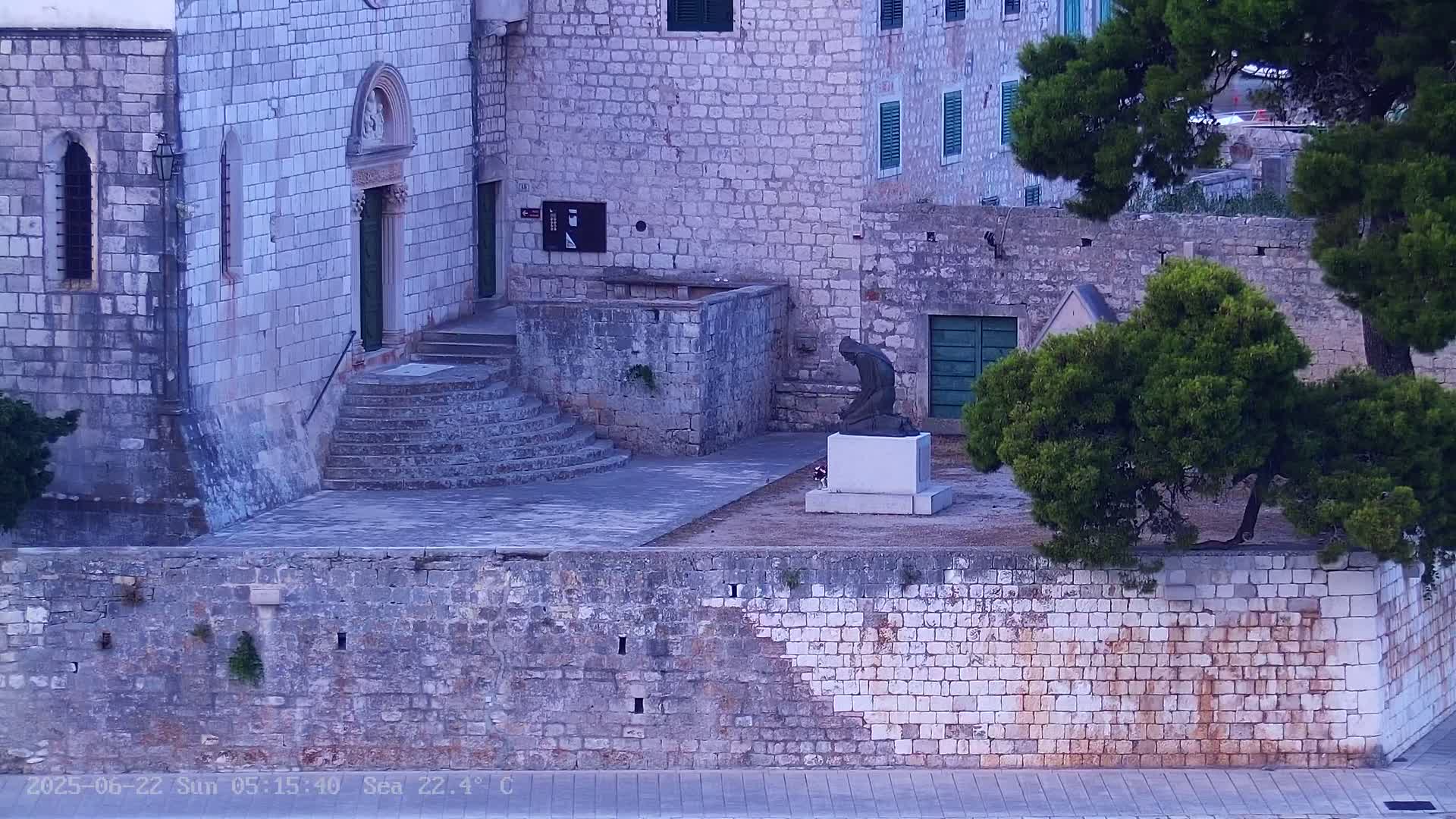 Dalmatia, Hvar Town  & Adriatic Coast Beach Kriza Panaromic Live Cam - Hvar, Grad Hvar, Split-Dalmatia, Croatia