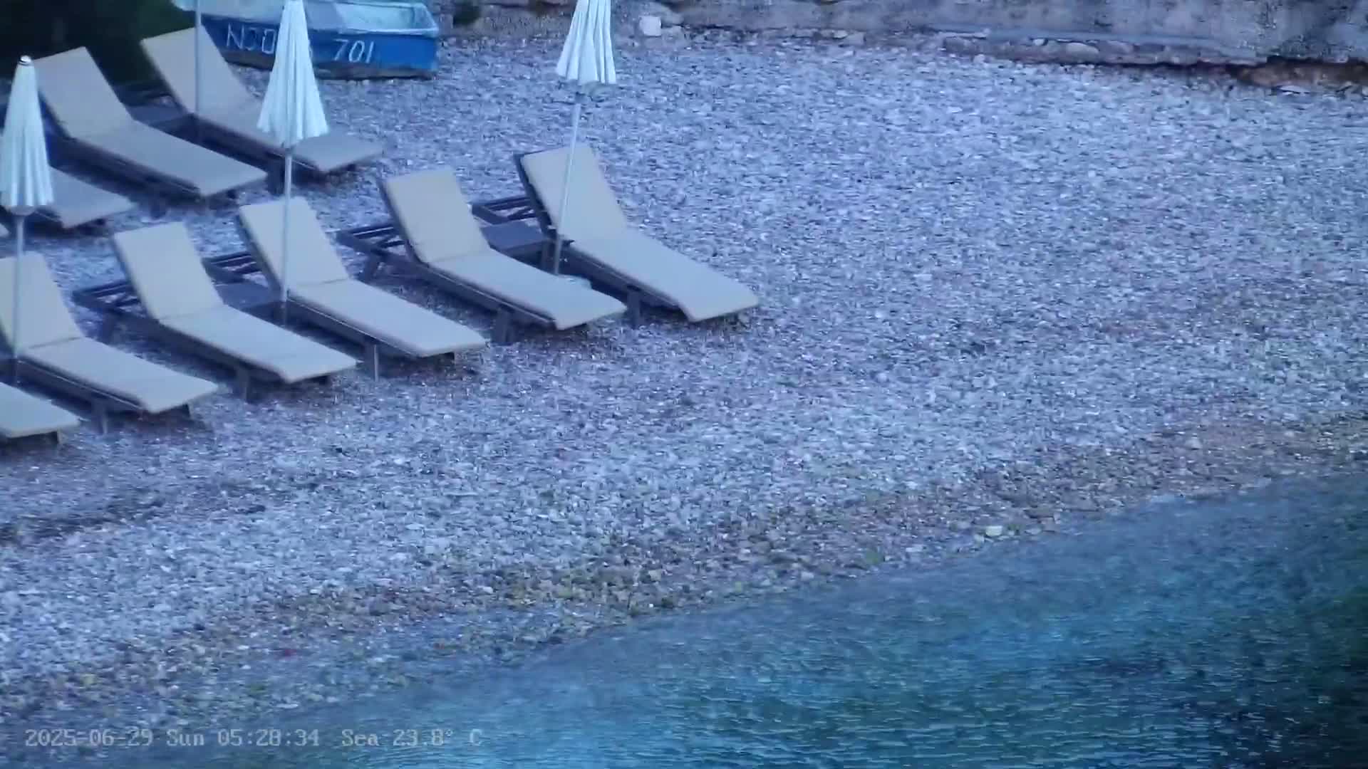 Dalmatia, Hvar Town  & Adriatic Coast Beach Kriza Panaromic Live Cam - Hvar, Grad Hvar, Split-Dalmatia, Croatia