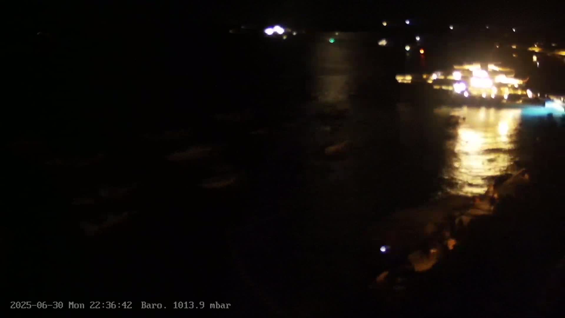 Dalmatia, Hvar Town  & Adriatic Coast Beach Kriza Panaromic Live Cam - Hvar, Grad Hvar, Split-Dalmatia, Croatia