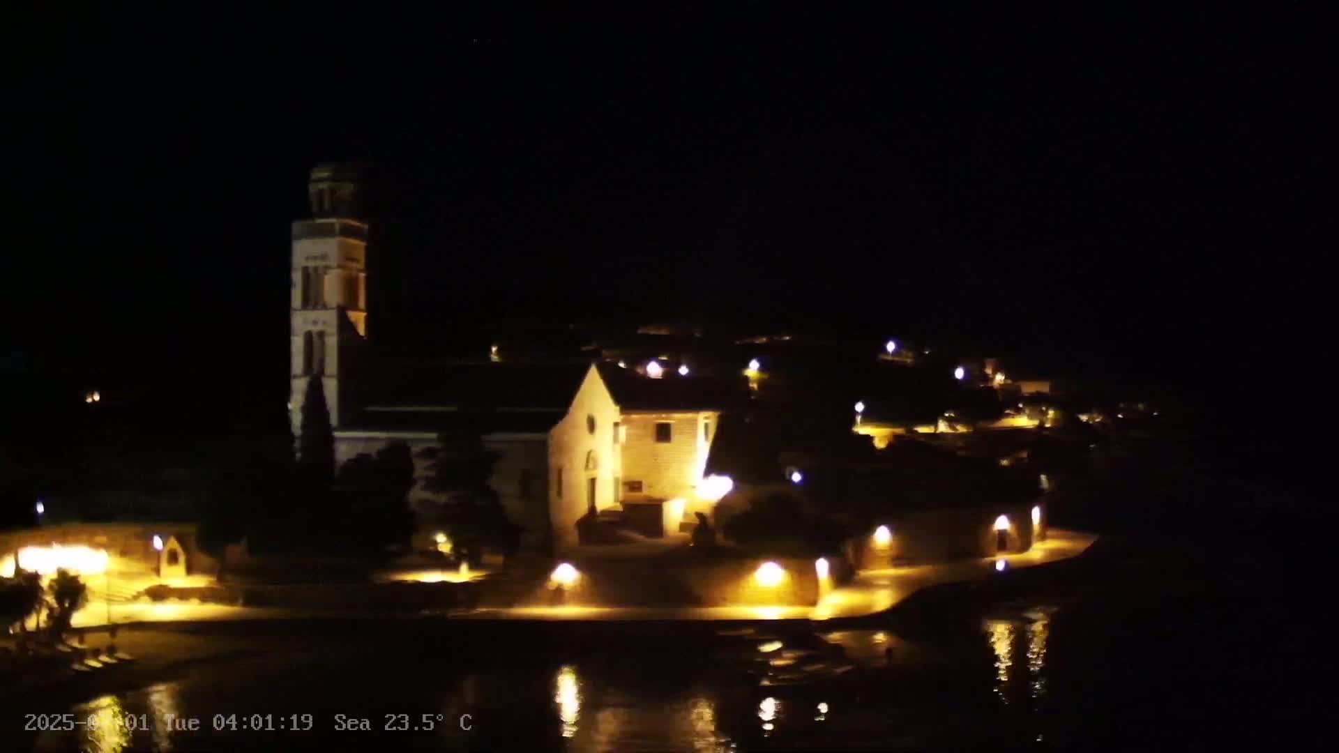 Dalmatia, Hvar Town  & Adriatic Coast Beach Kriza Panaromic Live Cam - Hvar, Grad Hvar, Split-Dalmatia, Croatia