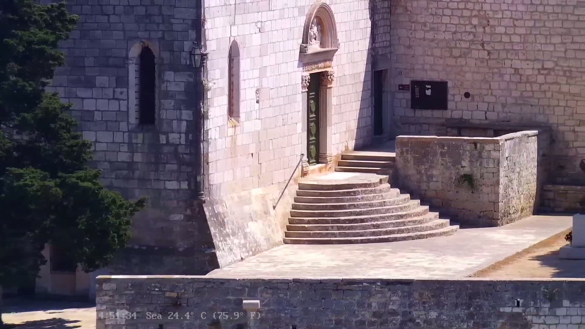 Dalmatia, Hvar Town  & Adriatic Coast Beach Kriza Panaromic Live Cam - Hvar, Grad Hvar, Split-Dalmatia, Croatia