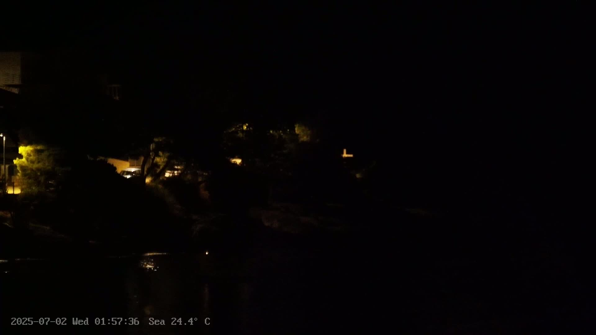 Dalmatia, Hvar Town  & Adriatic Coast Beach Kriza Panaromic Live Cam - Hvar, Grad Hvar, Split-Dalmatia, Croatia
