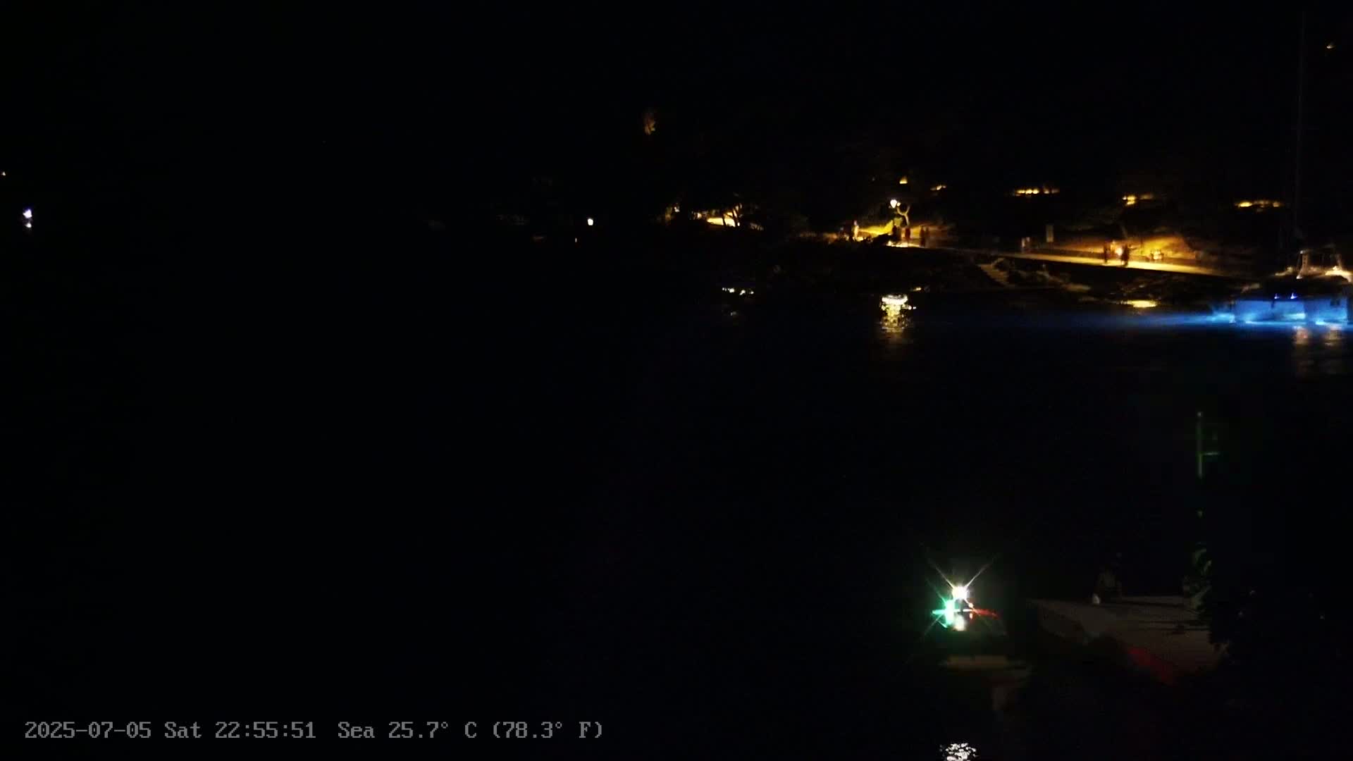 Dalmatia, Hvar Town  & Adriatic Coast Beach Kriza Panaromic Live Cam - Hvar, Grad Hvar, Split-Dalmatia, Croatia