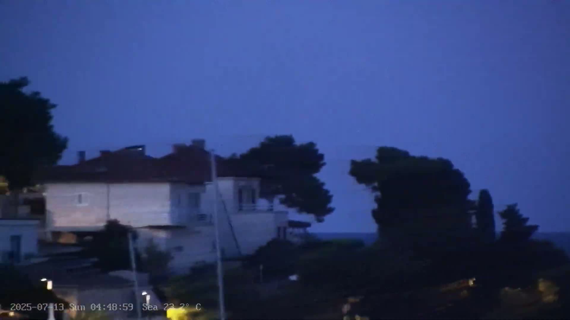 Dalmatia, Hvar Town  & Adriatic Coast Beach Kriza Panaromic Live Cam - Hvar, Grad Hvar, Split-Dalmatia, Croatia