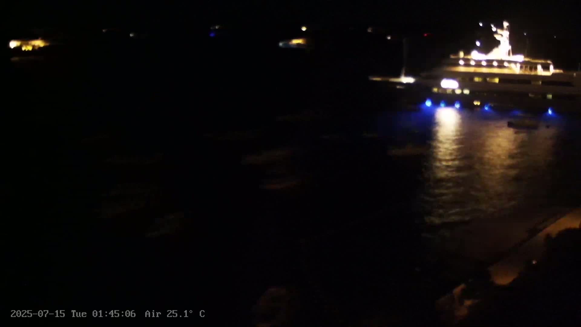 Dalmatia, Hvar Town  & Adriatic Coast Beach Kriza Panaromic Live Cam - Hvar, Grad Hvar, Split-Dalmatia, Croatia