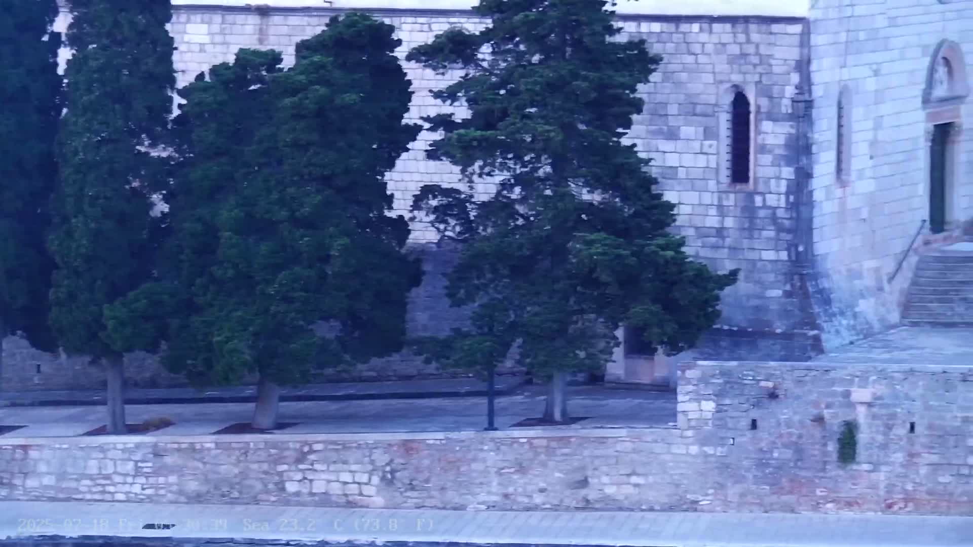Dalmatia, Hvar Town  & Adriatic Coast Beach Kriza Panaromic Live Cam - Hvar, Grad Hvar, Split-Dalmatia, Croatia