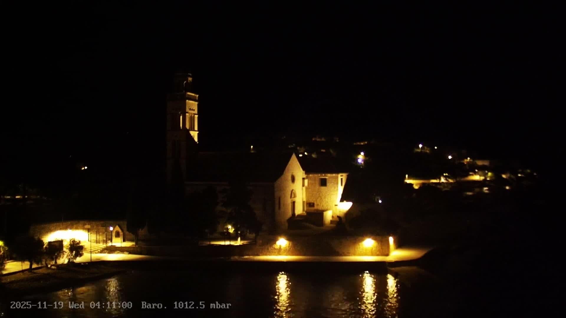 Dalmatia, Hvar Town  & Adriatic Coast Beach Kriza Panaromic Live Cam - Hvar, Grad Hvar, Split-Dalmatia, Croatia