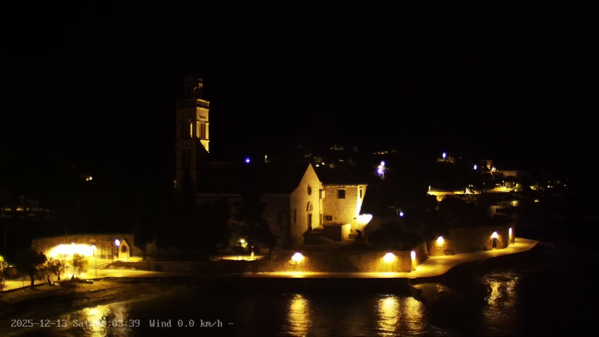 Dalmatia, Hvar Town  & Adriatic Coast Beach Kriza Panaromic Live Cam - Hvar, Grad Hvar, Split-Dalmatia, Croatia