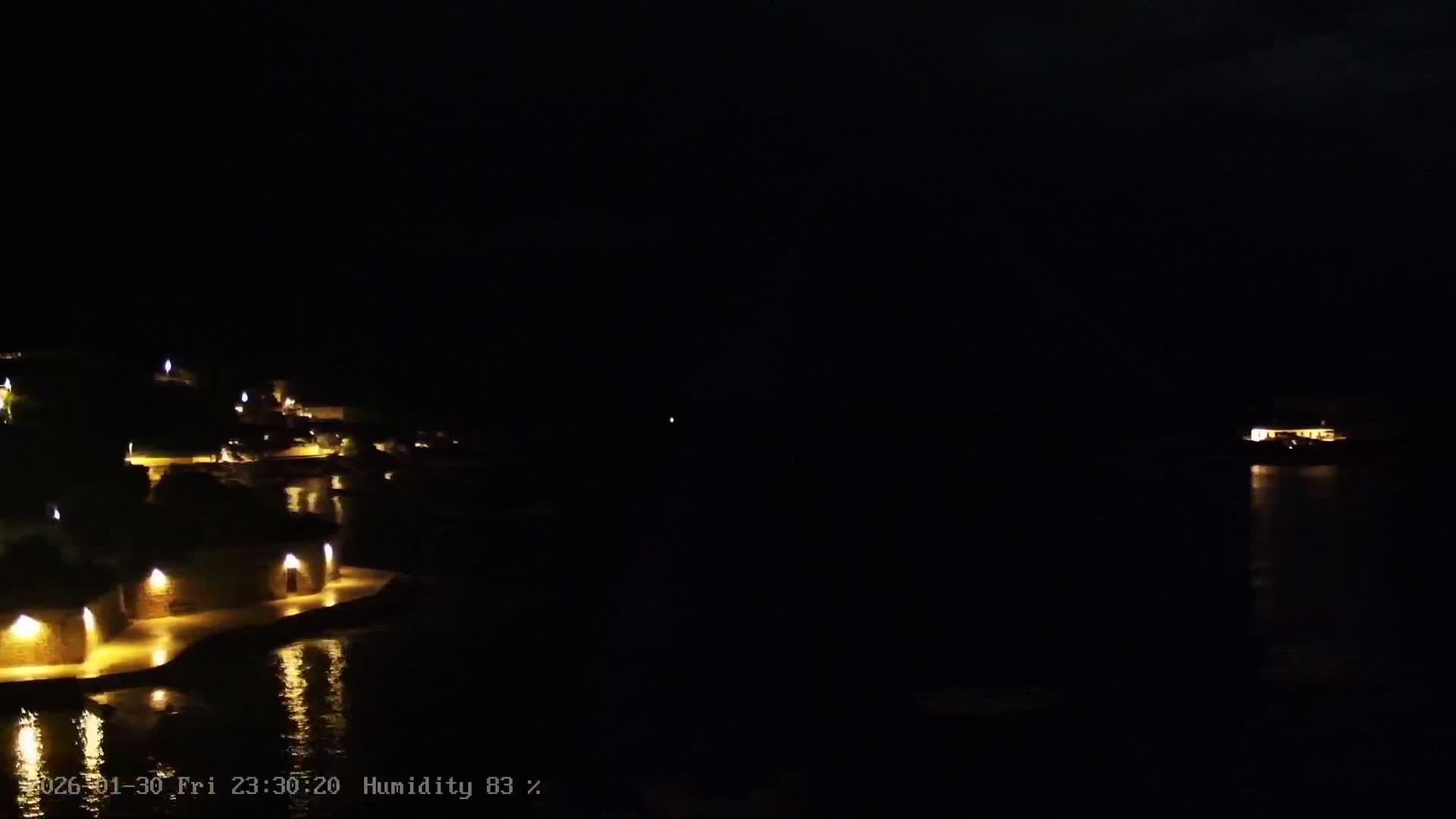 Dalmatia, Hvar Town  & Adriatic Coast Beach Kriza Panaromic Live Cam - Hvar, Grad Hvar, Split-Dalmatia, Croatia