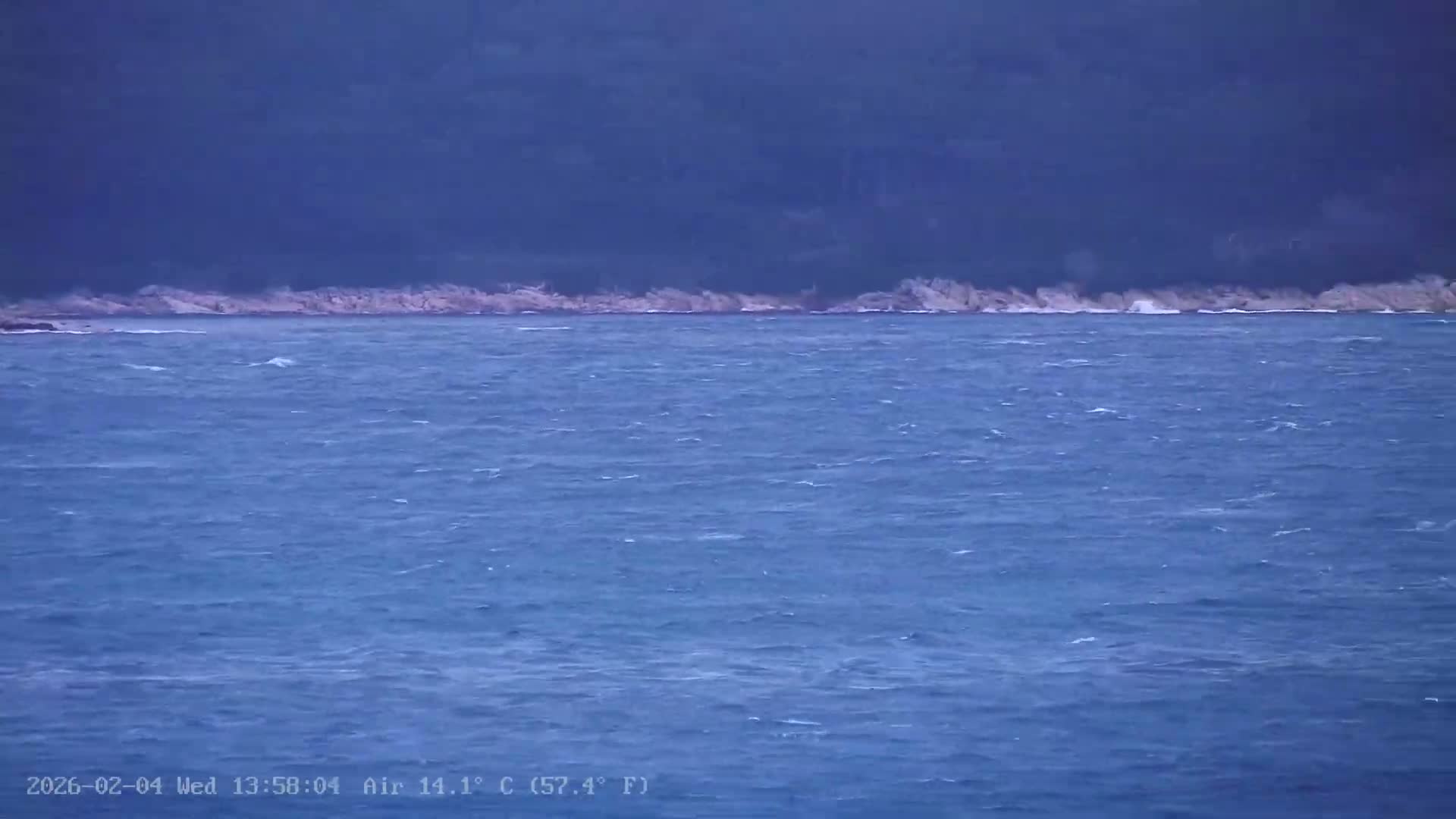 Dalmatia, Hvar Town  & Adriatic Coast Beach Kriza Panaromic Live Cam - Hvar, Grad Hvar, Split-Dalmatia, Croatia