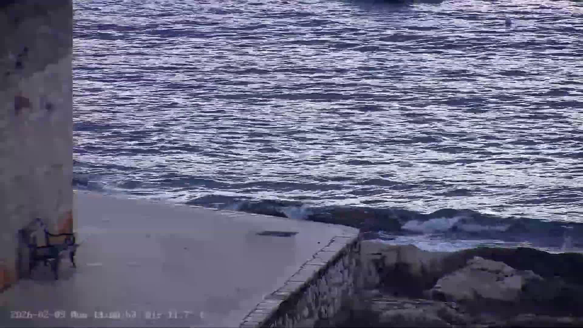Dalmatia, Hvar Town  & Adriatic Coast Beach Kriza Panaromic Live Cam - Hvar, Grad Hvar, Split-Dalmatia, Croatia