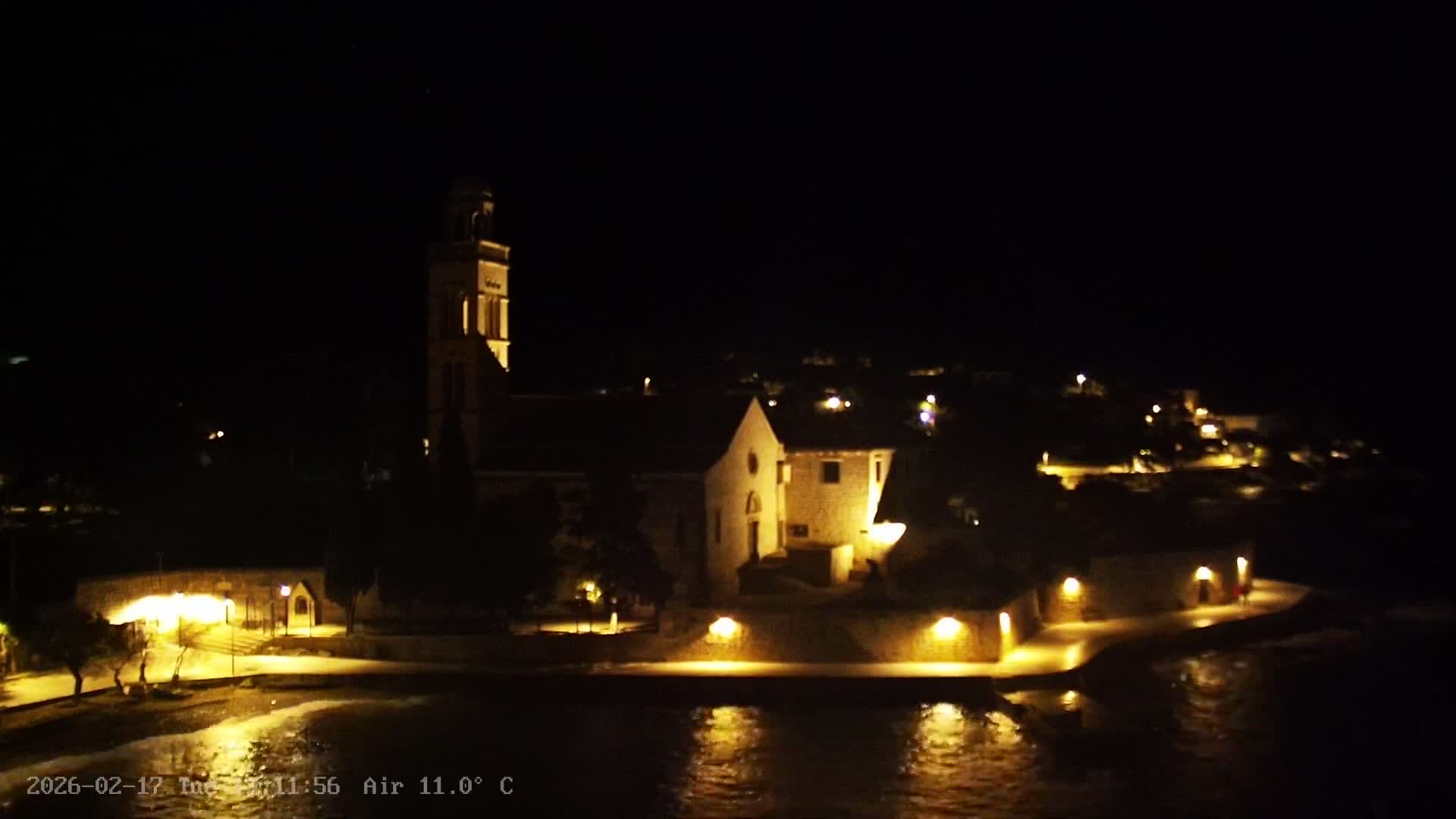 Dalmatia, Hvar Town  & Adriatic Coast Beach Kriza Panaromic Live Cam - Hvar, Grad Hvar, Split-Dalmatia, Croatia