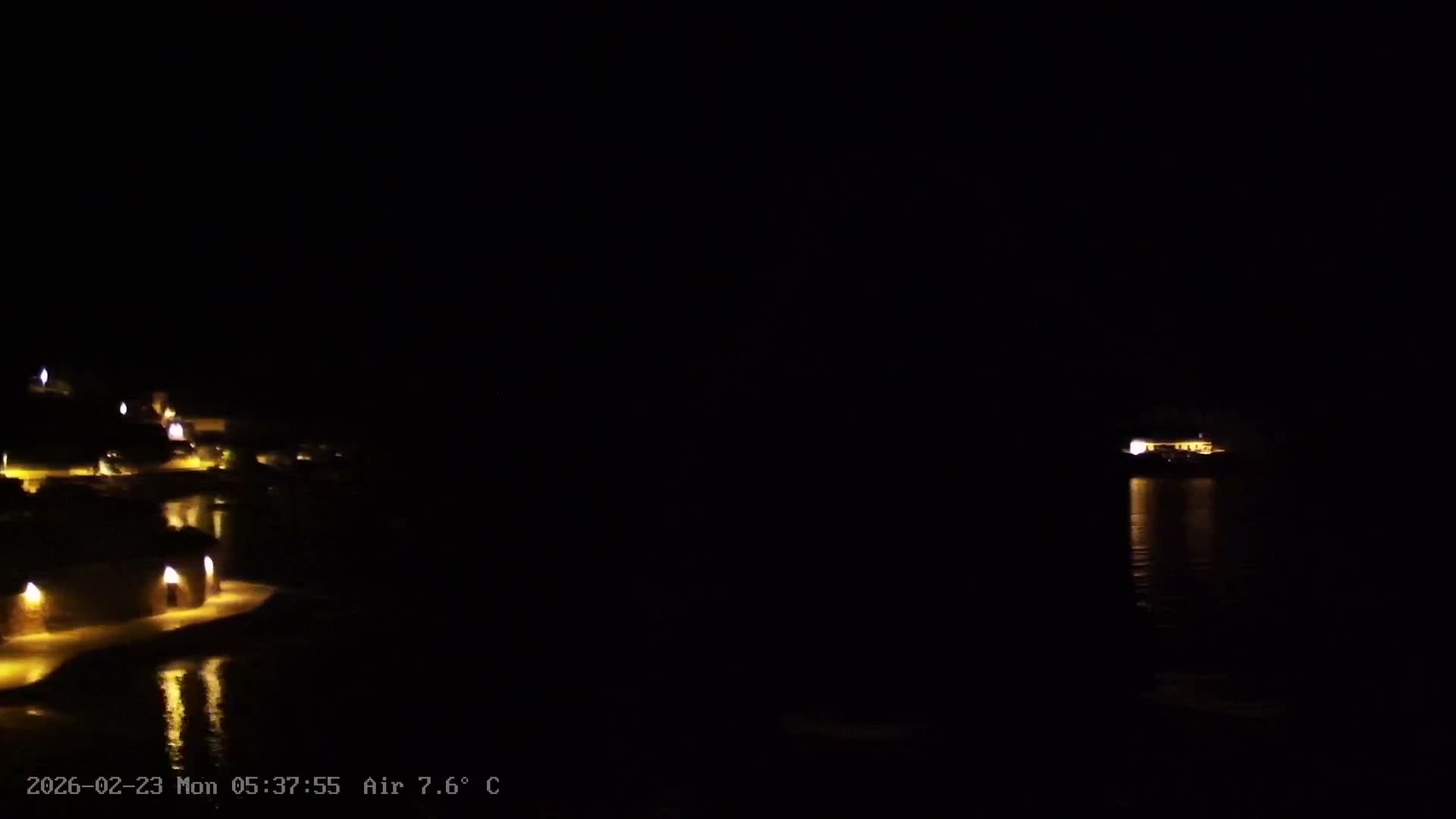 Dalmatia, Hvar Town  & Adriatic Coast Beach Kriza Panaromic Live Cam - Hvar, Grad Hvar, Split-Dalmatia, Croatia