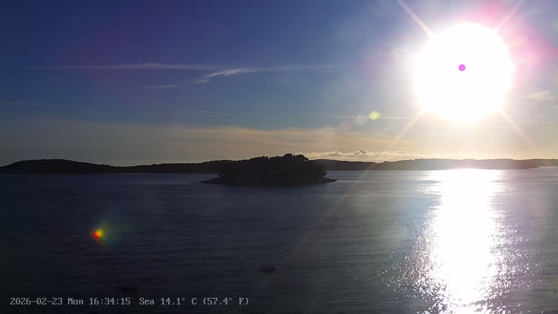 Dalmatia, Hvar Town  & Adriatic Coast Beach Kriza Panaromic Live Cam - Hvar, Grad Hvar, Split-Dalmatia, Croatia