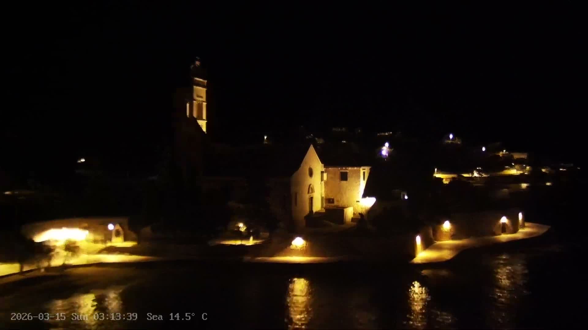 Dalmatia, Hvar Town  & Adriatic Coast Beach Kriza Panaromic Live Cam - Hvar, Grad Hvar, Split-Dalmatia, Croatia