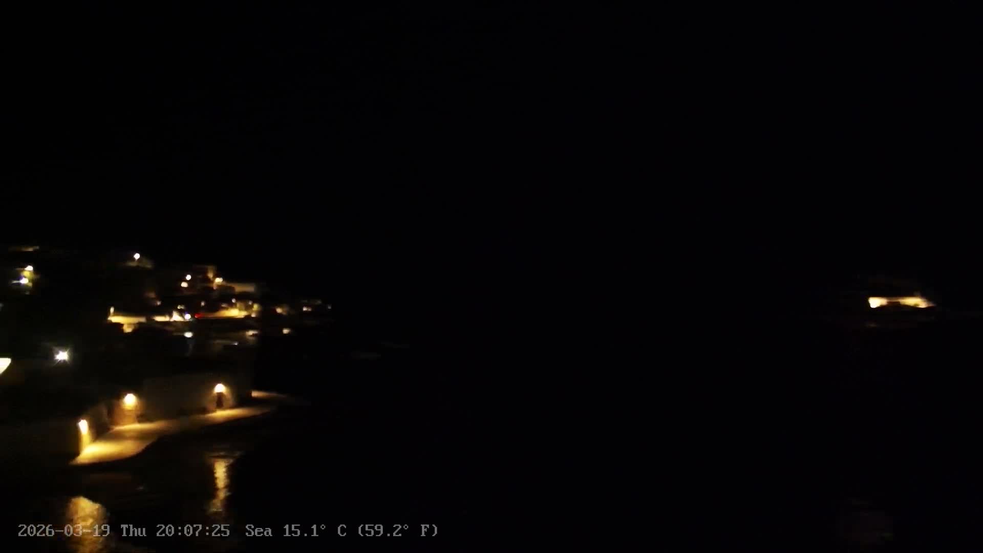 Dalmatia, Hvar Town  & Adriatic Coast Beach Kriza Panaromic Live Cam - Hvar, Grad Hvar, Split-Dalmatia, Croatia