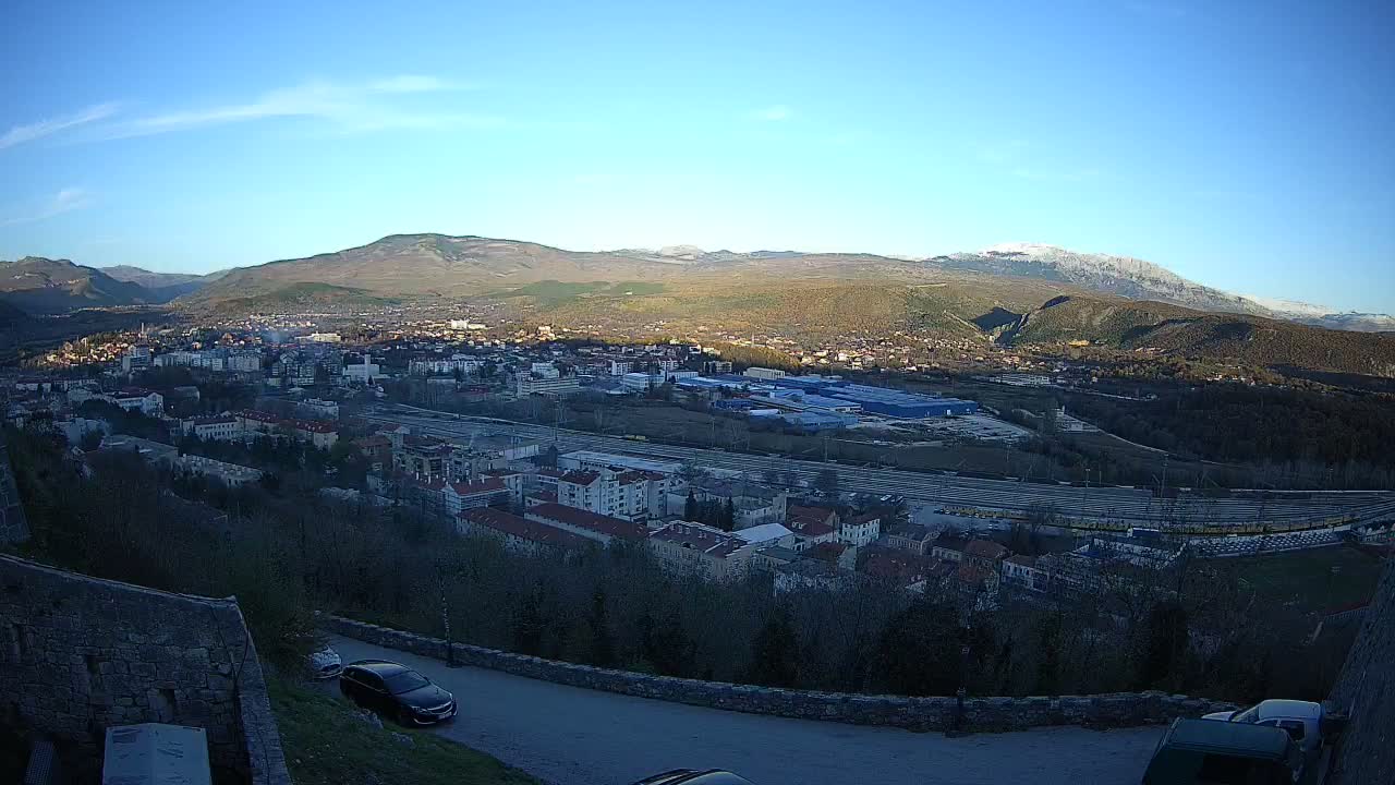 Knin  Skyline from Knin Castle Live Cam - Knin, Šibenik-Knin, Croatia