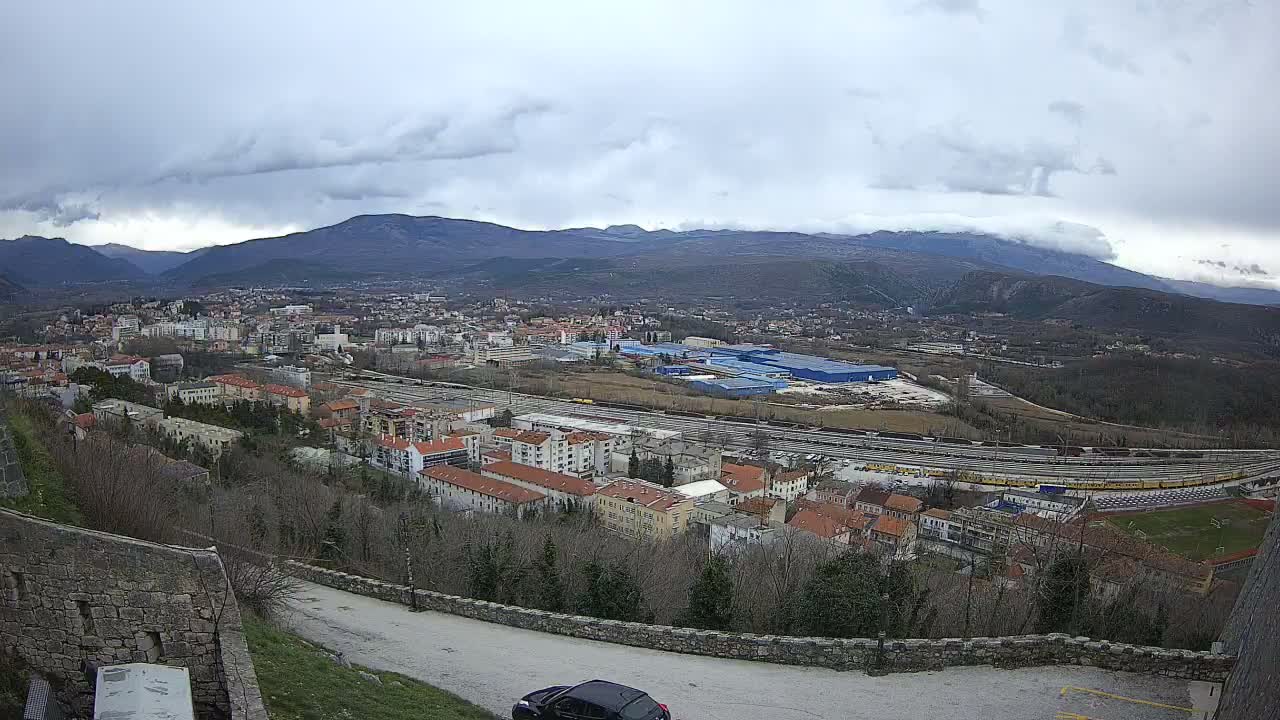 Knin  Skyline from Knin Castle Live Cam - Knin, Šibenik-Knin, Croatia