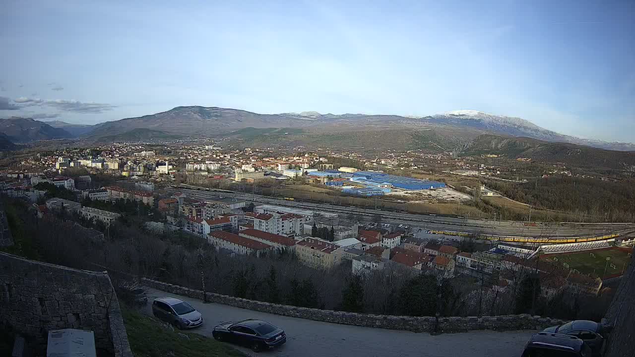 Knin  Skyline from Knin Castle Live Cam - Knin, Šibenik-Knin, Croatia