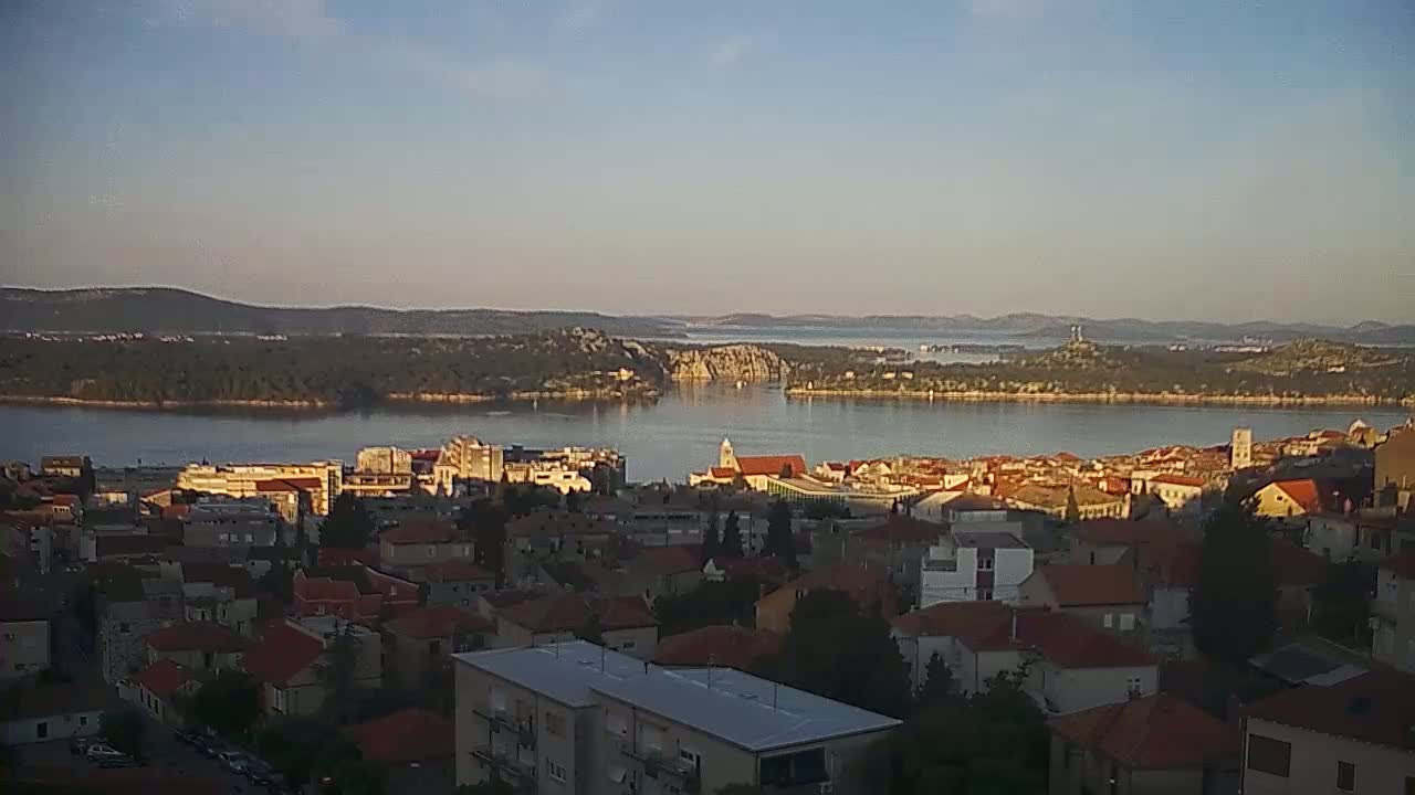 Šibenik City & Adriatic Dalmatia Coast Skyline Live Cam - Sibenik, Šibenik-Knin, Croatia