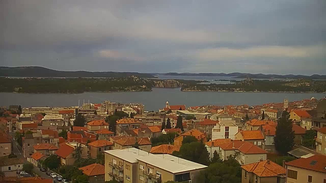 Šibenik City & Adriatic Dalmatia Coast Skyline Live Cam - Sibenik, Šibenik-Knin, Croatia
