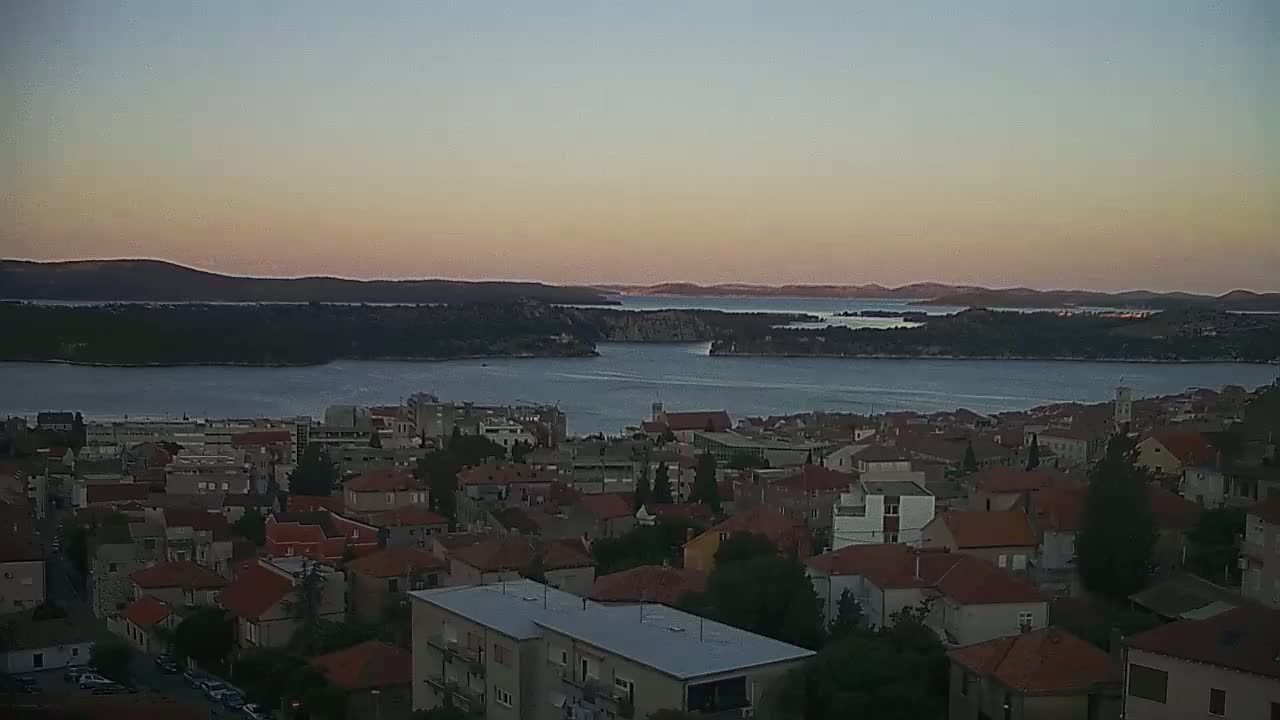 Šibenik City & Adriatic Dalmatia Coast Skyline Live Cam - Sibenik, Šibenik-Knin, Croatia