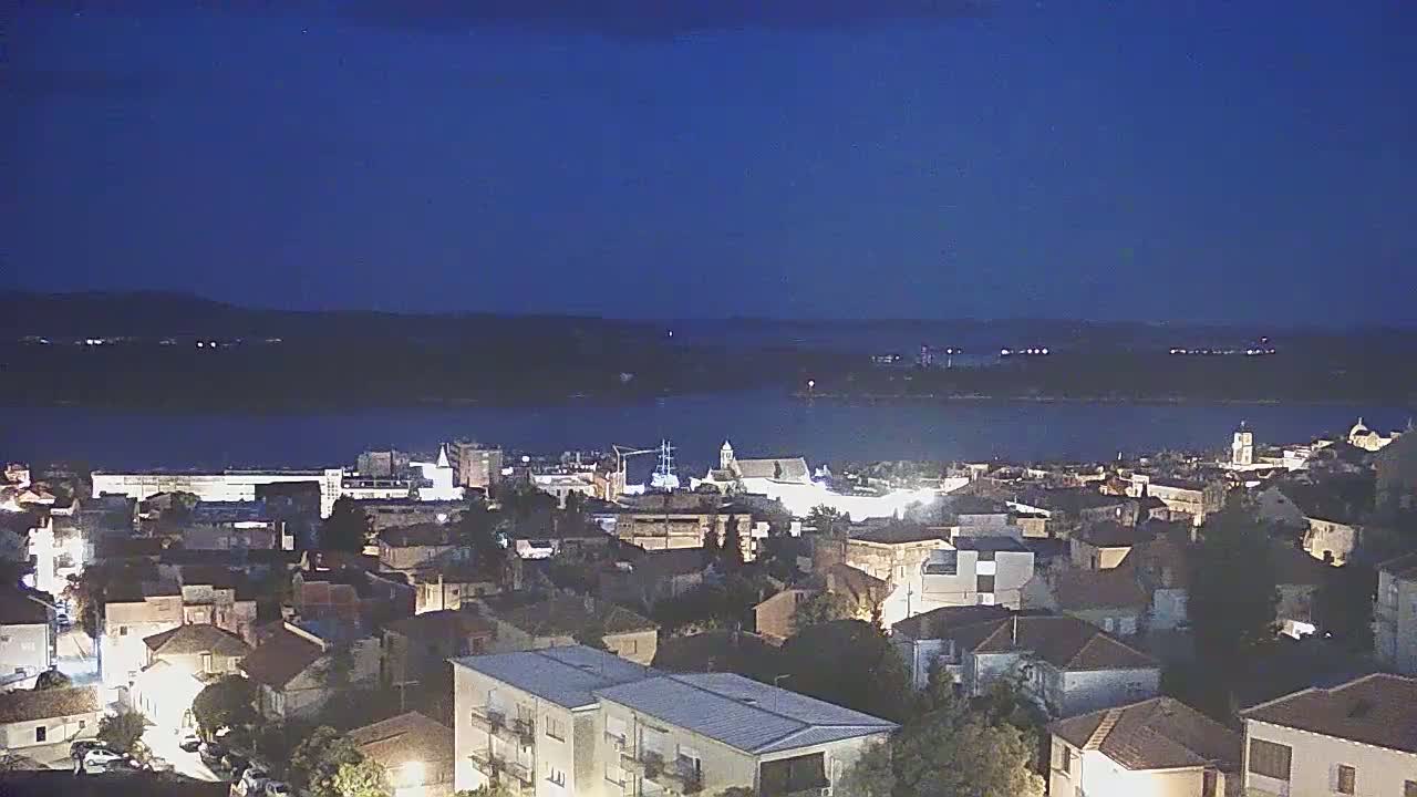 Šibenik City & Adriatic Dalmatia Coast Skyline Live Cam - Sibenik, Šibenik-Knin, Croatia