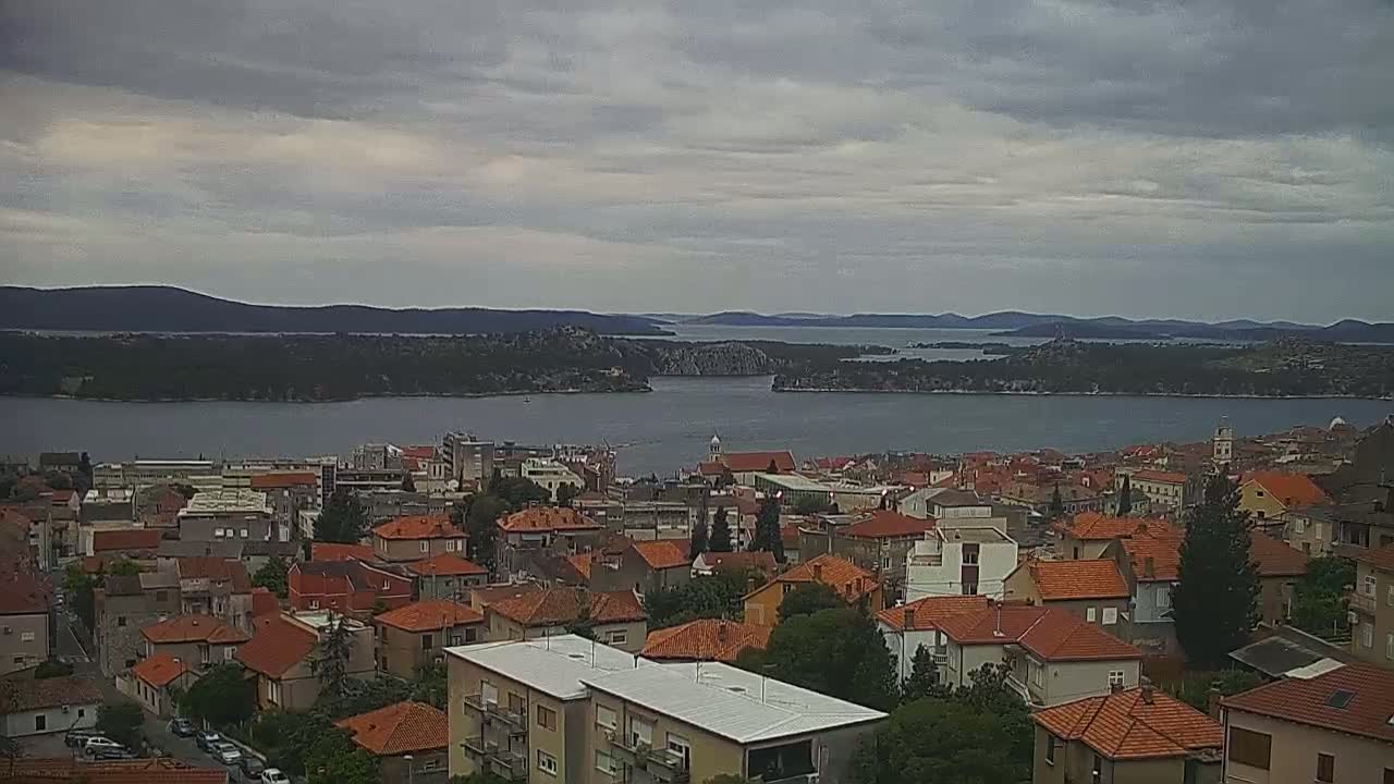 Šibenik City & Adriatic Dalmatia Coast Skyline Live Cam - Sibenik, Šibenik-Knin, Croatia
