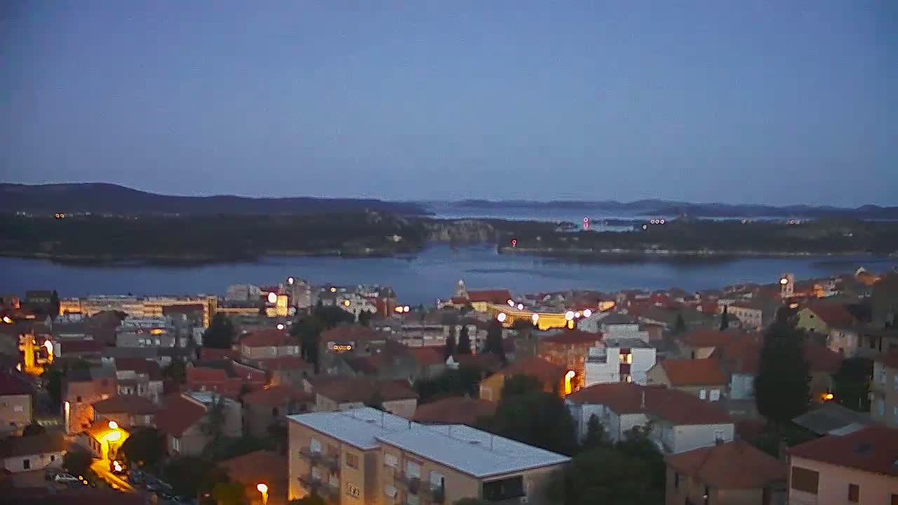 Šibenik City & Adriatic Dalmatia Coast Skyline Live Cam - Sibenik, Šibenik-Knin, Croatia