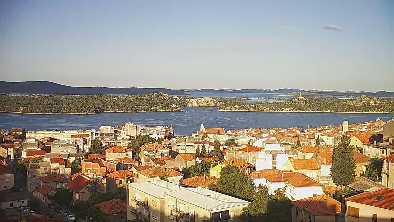 Šibenik City & Adriatic Dalmatia Coast Skyline Live Cam - Sibenik, Šibenik-Knin, Croatia