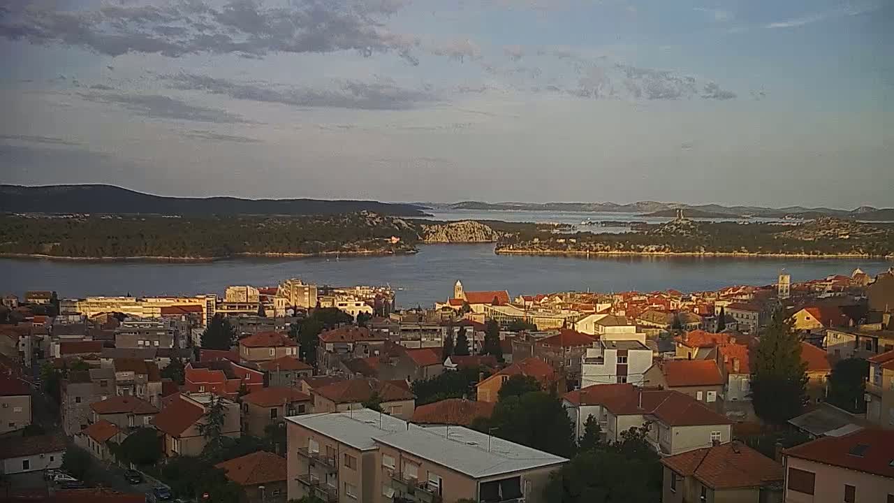 Šibenik City & Adriatic Dalmatia Coast Skyline Live Cam - Sibenik, Šibenik-Knin, Croatia
