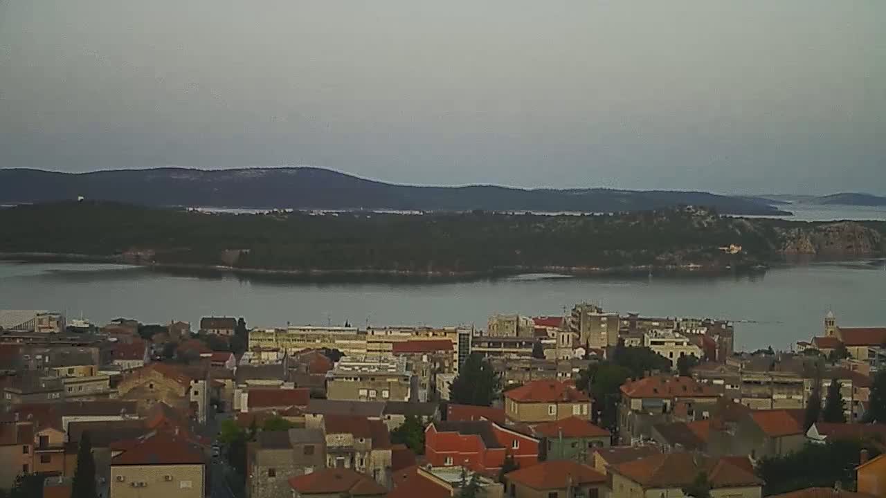 Šibenik City & Adriatic Dalmatia Coast Skyline Live Cam - Sibenik, Šibenik-Knin, Croatia