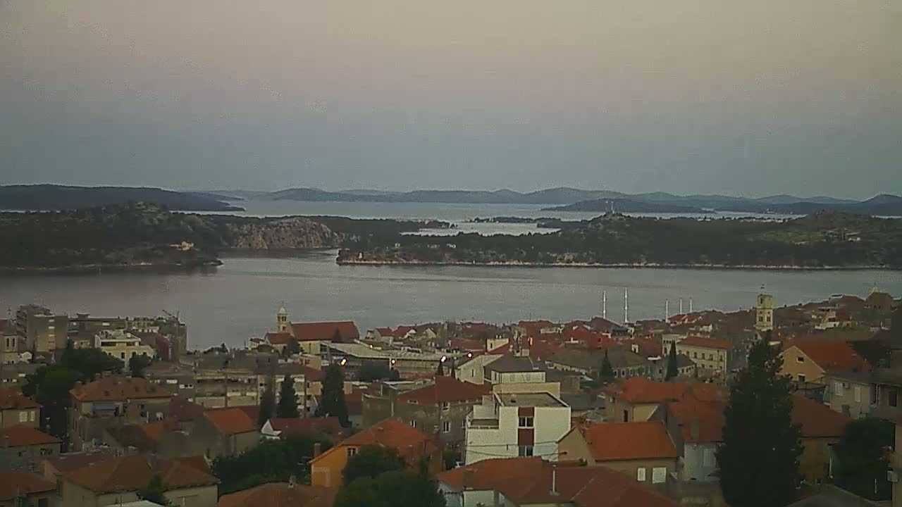 Šibenik City & Adriatic Dalmatia Coast Skyline Live Cam - Sibenik, Šibenik-Knin, Croatia