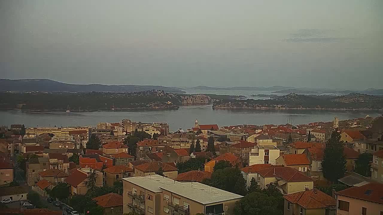 Šibenik City & Adriatic Dalmatia Coast Skyline Live Cam - Sibenik, Šibenik-Knin, Croatia