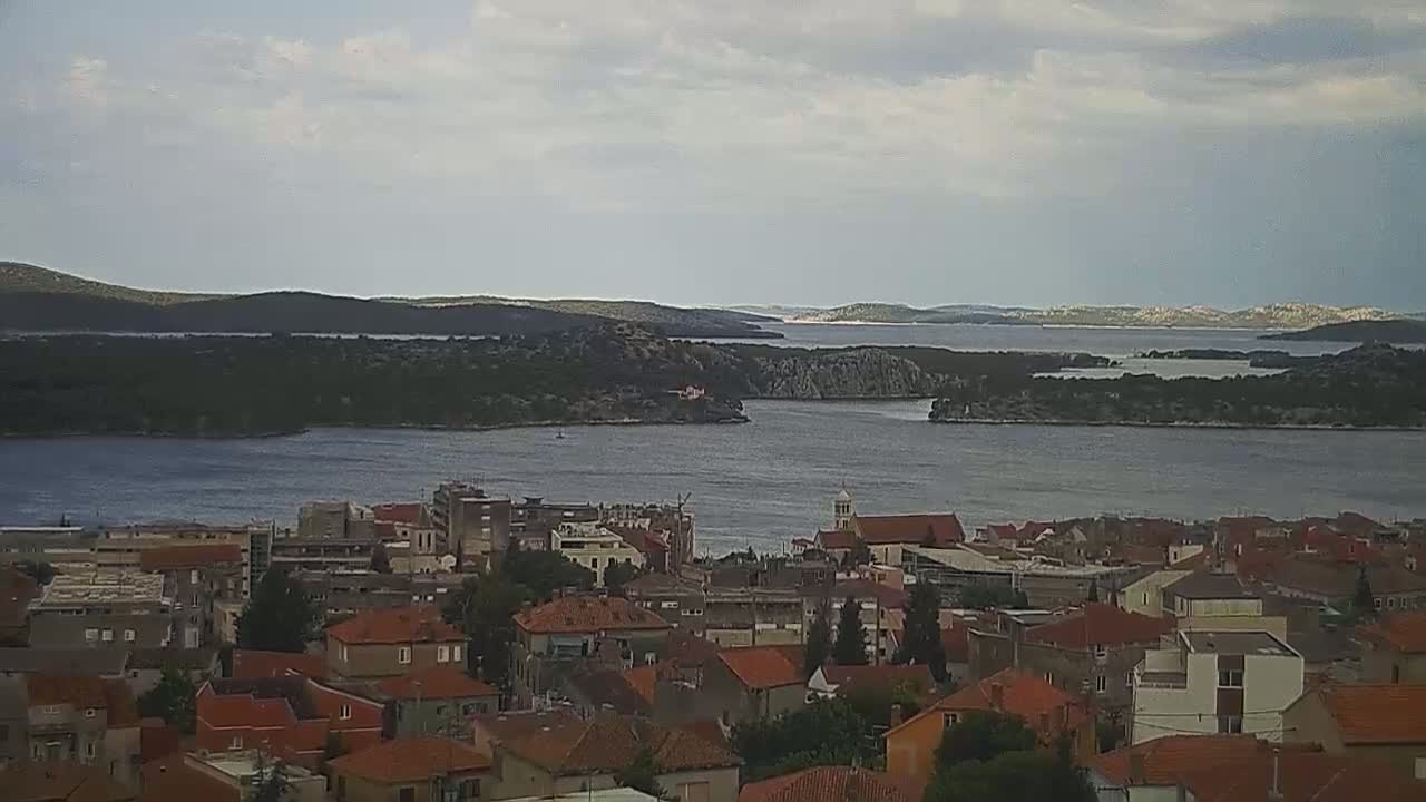 Šibenik City & Adriatic Dalmatia Coast Skyline Live Cam - Sibenik, Šibenik-Knin, Croatia