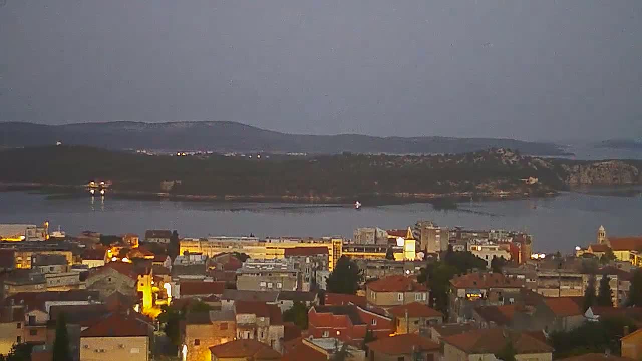Šibenik City & Adriatic Dalmatia Coast Skyline Live Cam - Sibenik, Šibenik-Knin, Croatia