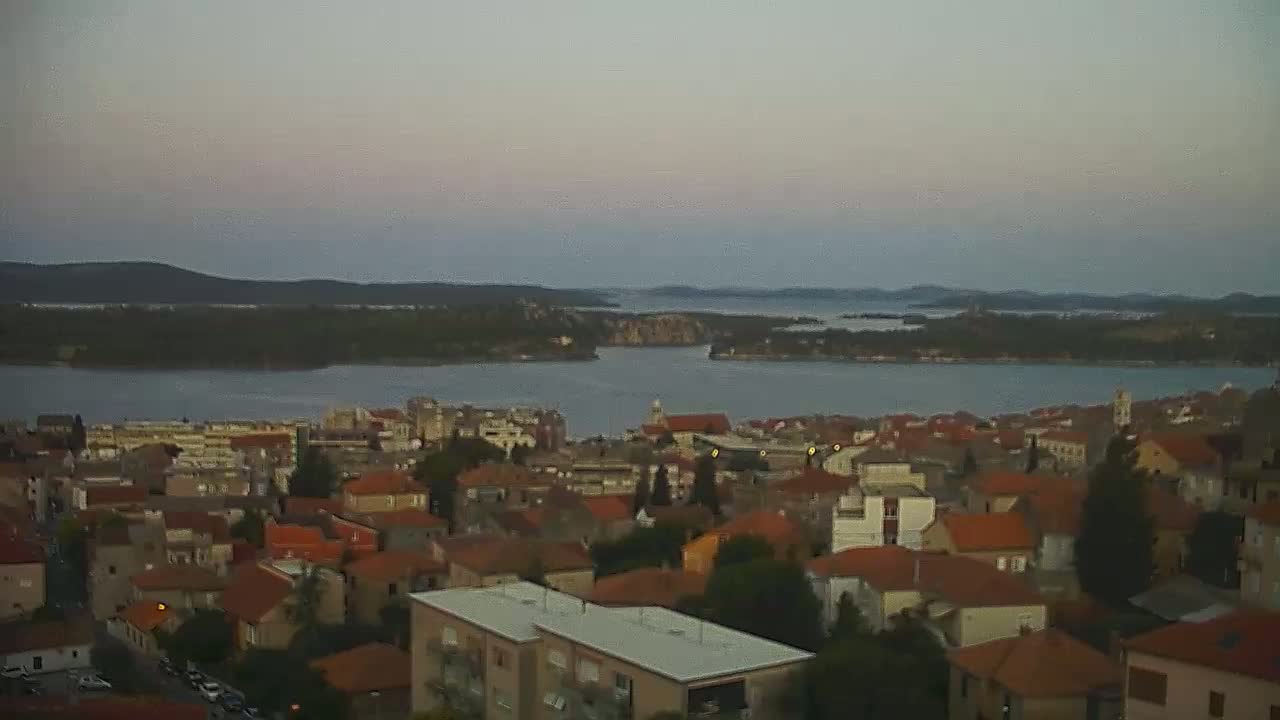 Šibenik City & Adriatic Dalmatia Coast Skyline Live Cam - Sibenik, Šibenik-Knin, Croatia