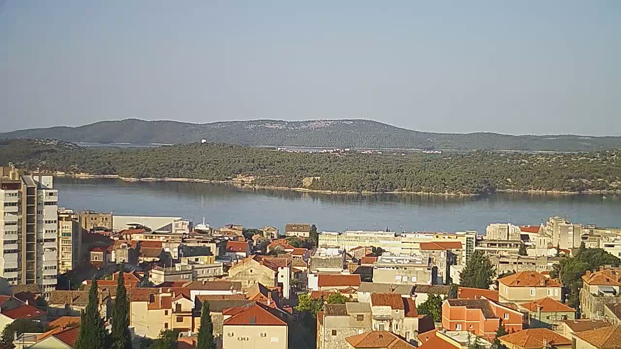 Šibenik City & Adriatic Dalmatia Coast Skyline Live Cam - Sibenik, Šibenik-Knin, Croatia