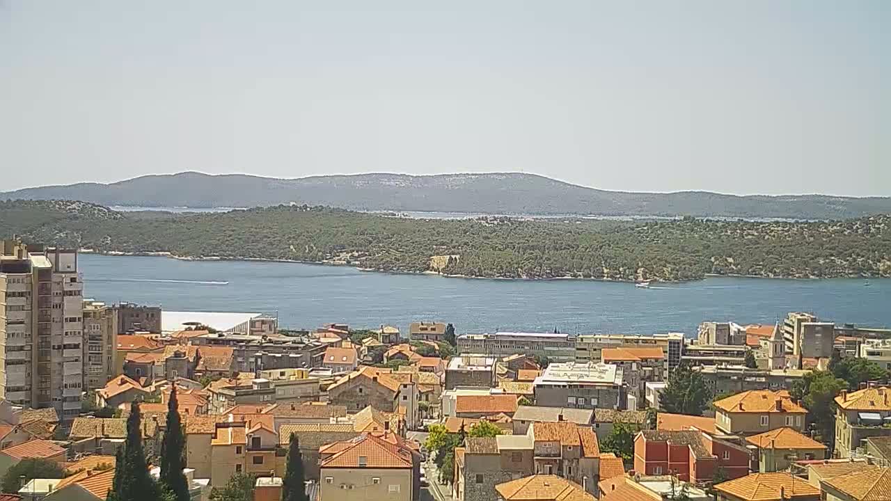 Šibenik City & Adriatic Dalmatia Coast Skyline Live Cam - Sibenik, Šibenik-Knin, Croatia