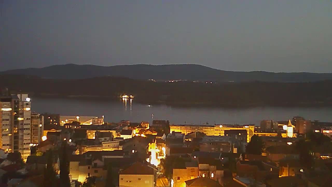 Šibenik City & Adriatic Dalmatia Coast Skyline Live Cam - Sibenik, Šibenik-Knin, Croatia