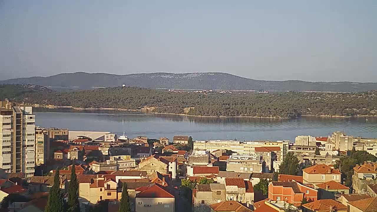 Šibenik City & Adriatic Dalmatia Coast Skyline Live Cam - Sibenik, Šibenik-Knin, Croatia