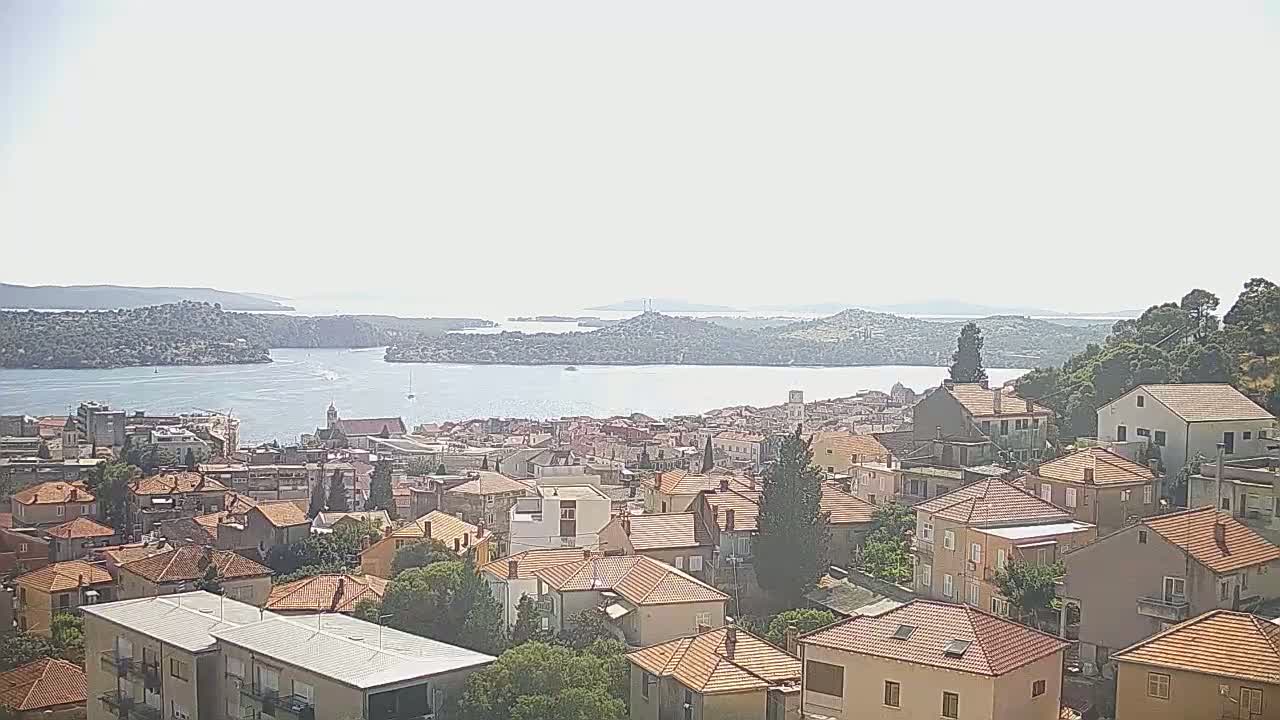 Šibenik City & Adriatic Dalmatia Coast Skyline Live Cam - Sibenik, Šibenik-Knin, Croatia