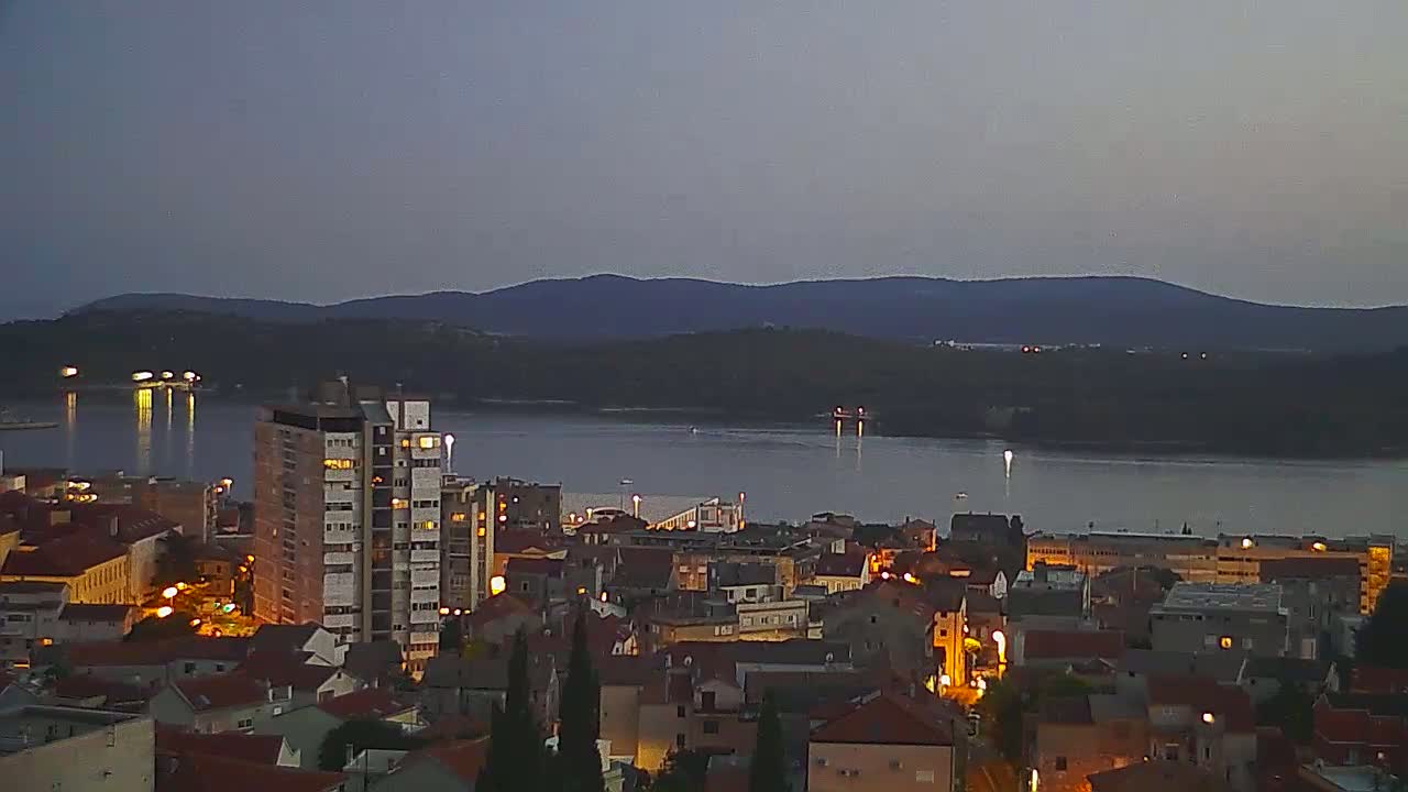 Šibenik City & Adriatic Dalmatia Coast Skyline Live Cam - Sibenik, Šibenik-Knin, Croatia